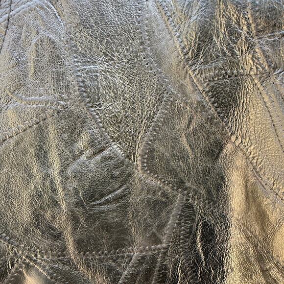 Navarre Leather Company Italian Stone Black Men's Leather Vest Size 4XL - Picture 5 of 6